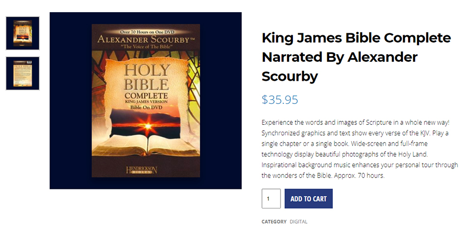 King-James-1611-Holy-Bible-Complete-Narrated-By-Alexander-Scourby-NTEB-Believers-Christian-Bookstore-Saint-Augustine-Florida