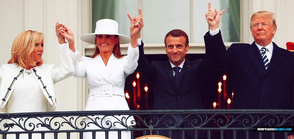 In 2018, Emmanuel Macron Raised The Sign Of Antichrist Over America, Now In 2020 He Needs President Donald Trump Taken Out Of His Way