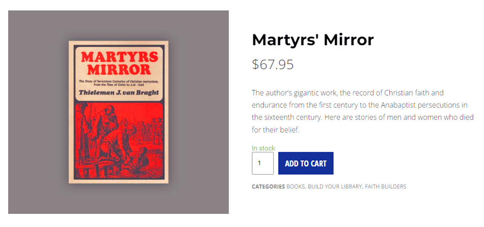 martyrs-mirror-anabaptists-persecution-of-christians-nteb-bible-believers-bookstore-saint-augustine-florida